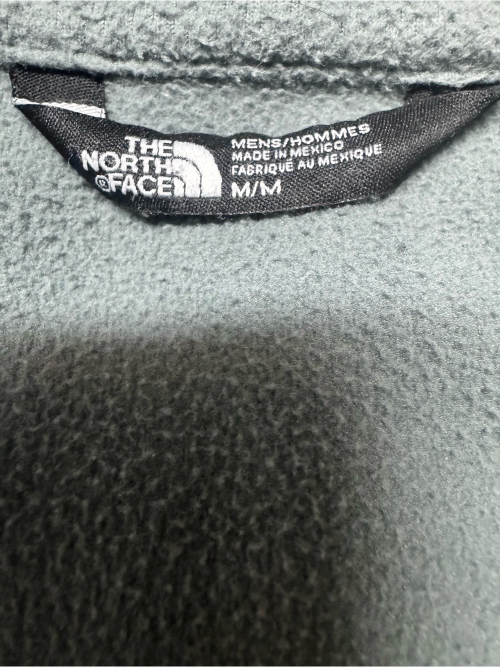 The North Face Denali Fleece Jacket Mens M Gray Yellow Full Zip Gorpcore Zip - Picture 3 of 7